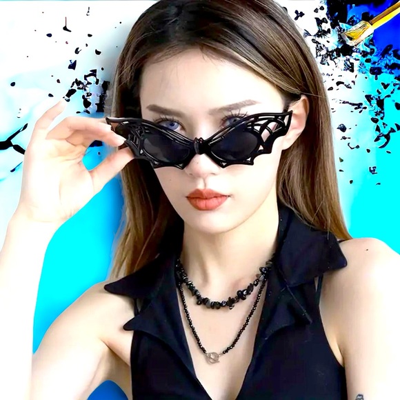 Gothic Bat Eyes Party Male And Female Special-shaped Glasses‎ Props Photo Prop - Picture 3 of 9